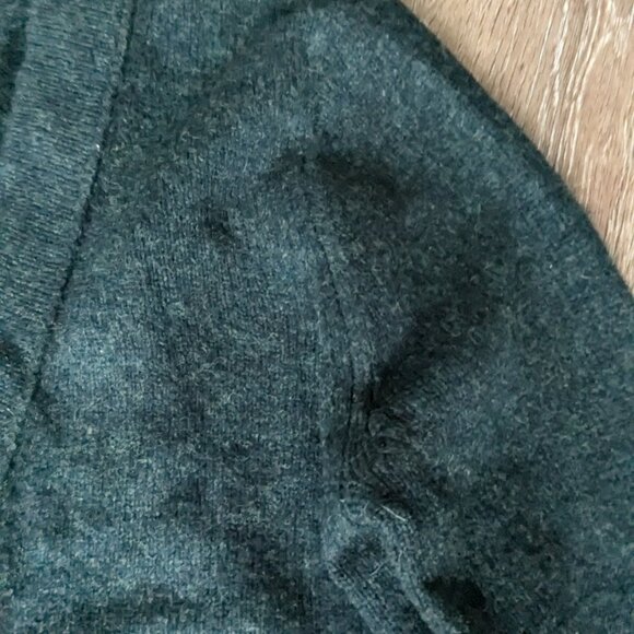 Deep Green Madewell V-Neck Long Cardigan Grandpa Professor Style XS - Picture 5 of 7